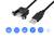 USB extension cable with a male and female connector, shown with symbols for laptop, printer, computer, audio device and tablet.<br><br>(Note: This appears to already be in quite standard English, so the translation is minimal.)