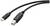 Two cables, one with a USB-C plug and the other with a USB-B plug, are lying side by side.
