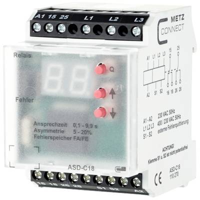 Monitoring relay 230 V AC (max) 2 change-overs Metz Connect 110270  1 pc(s)