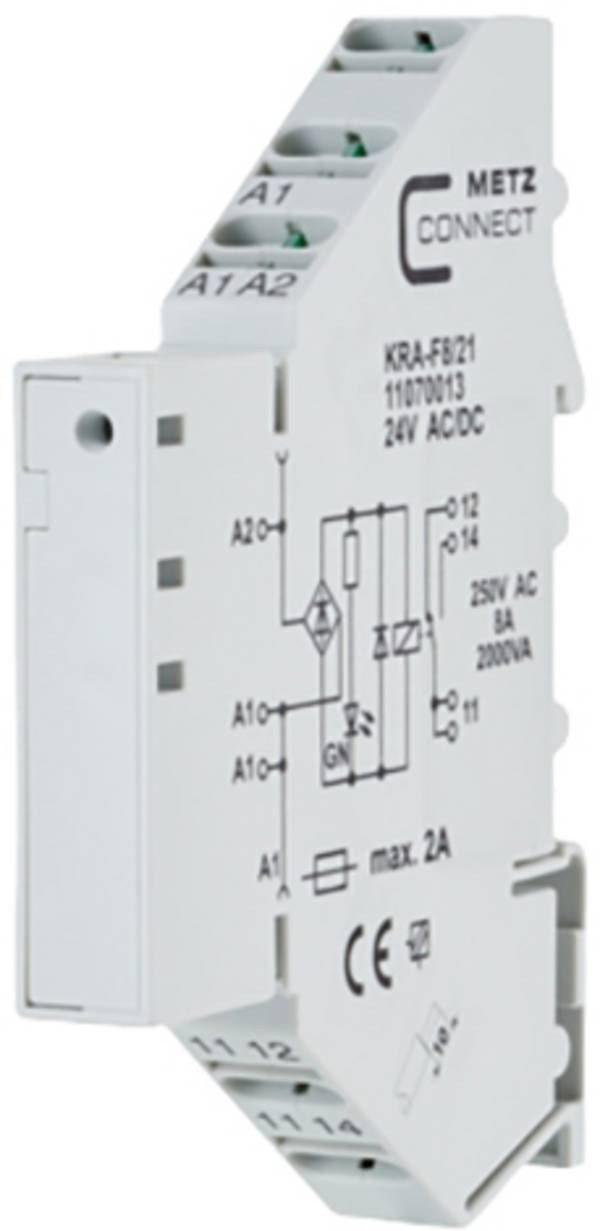 Coupler module 24, 24 V AC, V DC (max) 1 change-over Metz Connect 11070013 1 pc(s)
