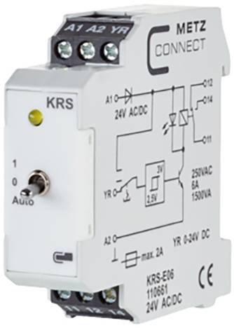 Threshold switch 24, 24 V AC, V DC (max) 1 change-over Metz Connect 110661 1 pc(s)