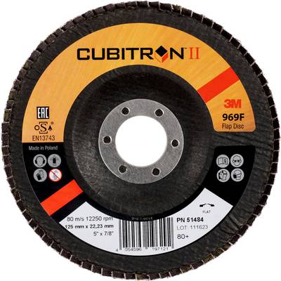 3M 51484 Cubitron™ II 969F Flap disc Diameter 125 mm Bore diameter 22 mm  10 pc(s)