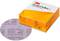 3M Cubitron II sandpaper, round, 400+ grit. Packaging is yellow and white with company logo and text 'Advancing your best work'.
