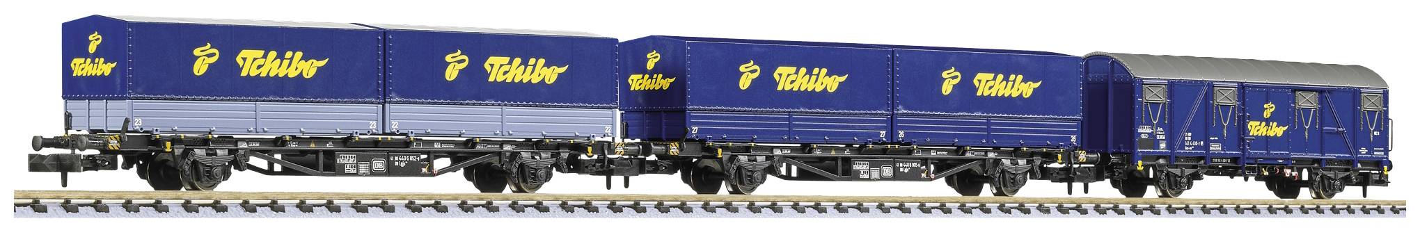 Liliput L260112 N set of 3 goods wagon Tchibo-train of DB AG