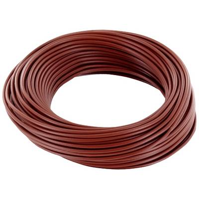 A roll of brown, insulated cable.
