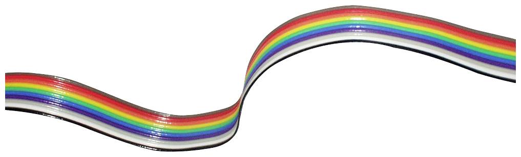 econ connect 28AWG50F Ribbon cable Contact spacing: 1.27 mm Multicolour 30.5 m