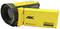 Yellow 4K video camera with 'AQUAPIX WDV5630' marking, waterproof to 5 metres.