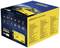 Yellow packaging for a 4K action camera 'AquaPix WDV5630'; shows camera photo, specifications in multiple languages and brand logo.
