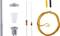 Various electronic components: a resistor, a ferrite core, a wire, a plastic capacitor, a wire with an attached plug.