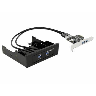 'PCIe USB 3.0 Card with two USB ports and three internal connections, suitable for installation in a computer case.'