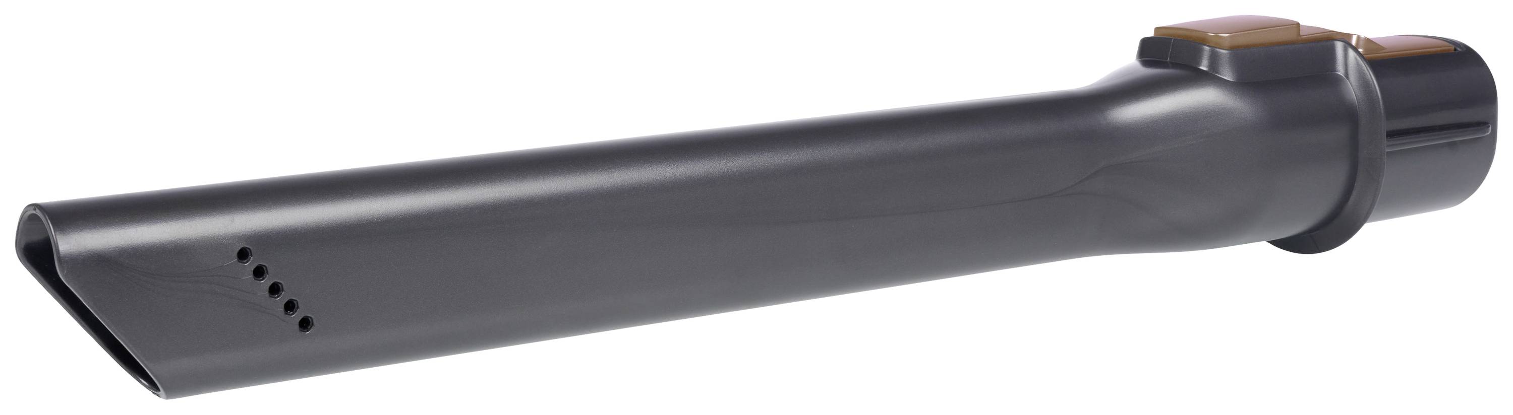 Nozzle attachment for a vacuum cleaner, slim and black, for cleaning hard-to-reach areas.