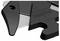 Black multi-purpose cutting tool with an ergonomic handle and brand logo on the blade. Ideal for precise cutting.