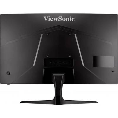 Back of a ViewSonic monitor showing connections and stand.
