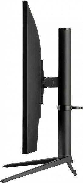 A side-photographed screen displays its slim design and the adjustable stand, which offers flexibility in positioning.