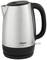 A stainless steel electric kettle with a black handle and base. 'Arzum Hotty' marking visible on the front.