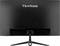 'ViewSonic computer monitor, rear view, with a minimalist black design and sturdy stand.'