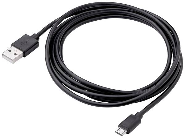 Akyga USB cable  USB 2.0 USB-A plug, USB Micro-B plug 1.80 m Black  AK-USB-01