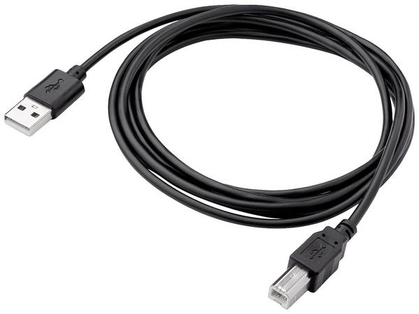 Akyga USB cable  USB 2.0 USB-A plug, USB-B plug 1.80 m Black  AK-USB-04