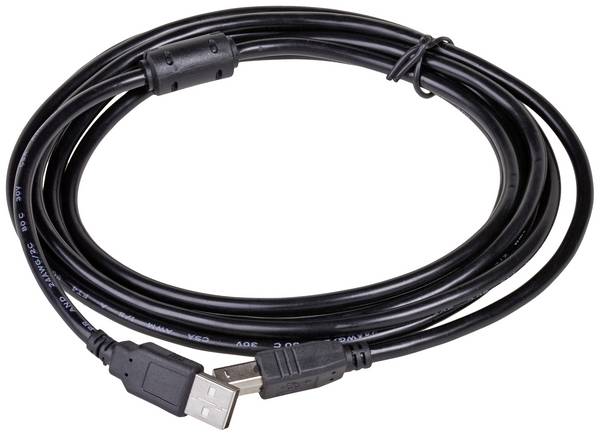 Akyga USB cable  USB 2.0 USB-A plug, USB-B plug 3.00 m Black  AK-USB-12