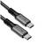 Two black, braided USB-C cables with Thunderbolt logos on the connectors, suitable for fast data transfer and charging.