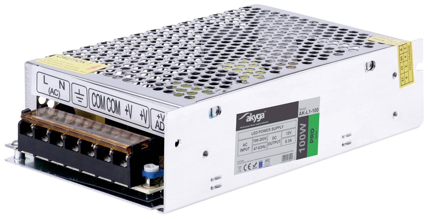 Akyga Industrial PSU 15 V DC 8.3 A 100 W