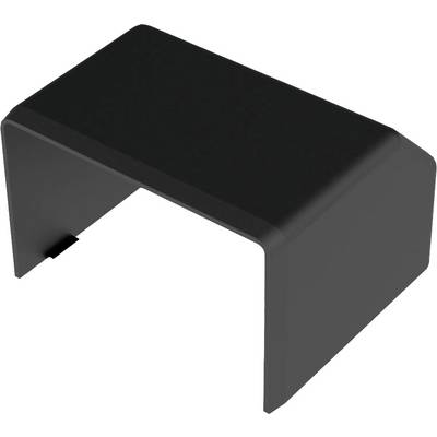 A black-lacquered, rectangular component with rounded corners, shaped like an inverted U.