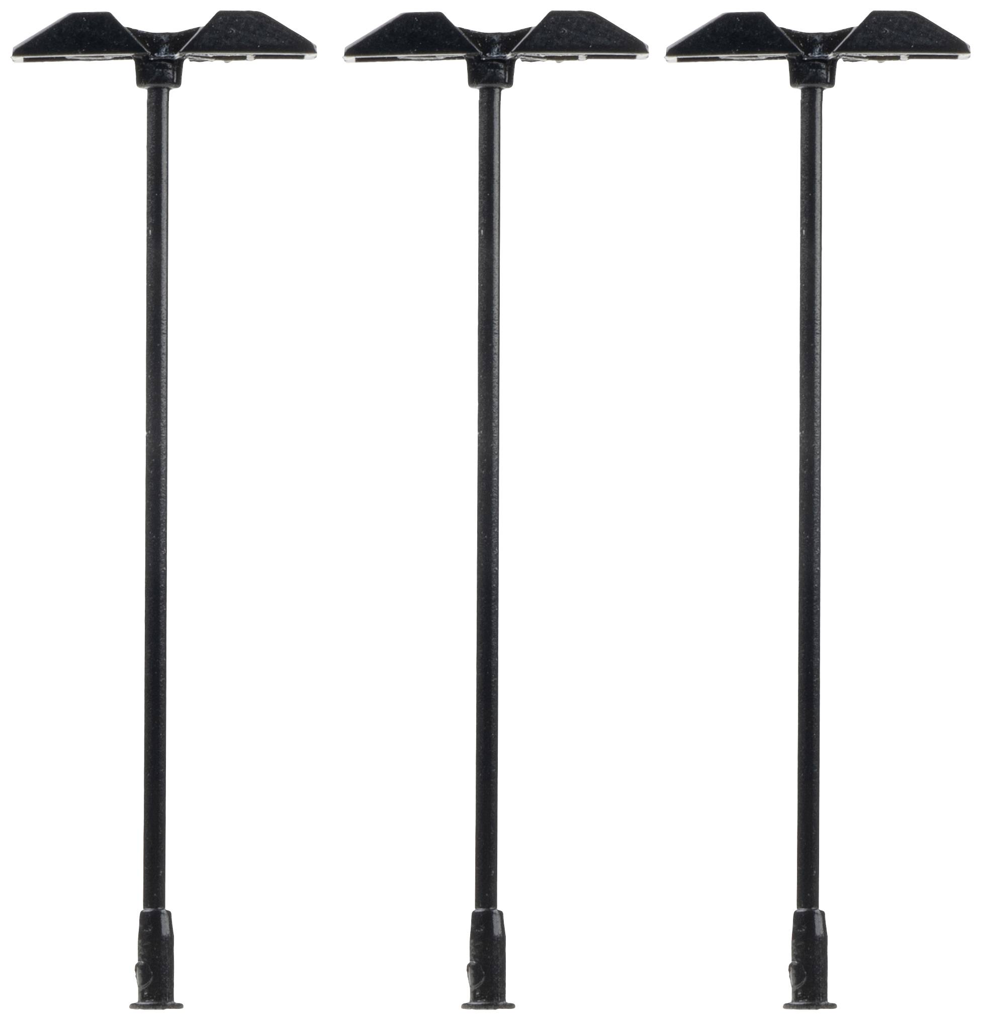 Three black walking sticks with ergonomic handles and rubber tips on a white background.