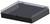 A black, rectangular case with a transparent lid. It has two small, discreet hinges on one side.