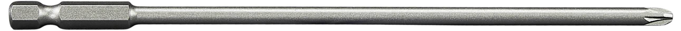 A silver drill bit with a hexagonal shaft and a pointed tip, suitable for precise drilling in materials.
