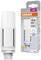 The OSRAM LED lamp, 18W, 950 lumens, 4000 K, with G24d base, offers 30,000 hours of life. Packaging displays product image and specifications.