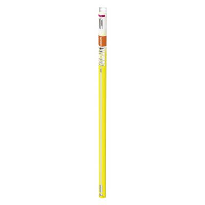 Yellow OBI paint stick with colourful packaging and labels. Suitable for painting work, displaying the inscription 'Viva Decor'.