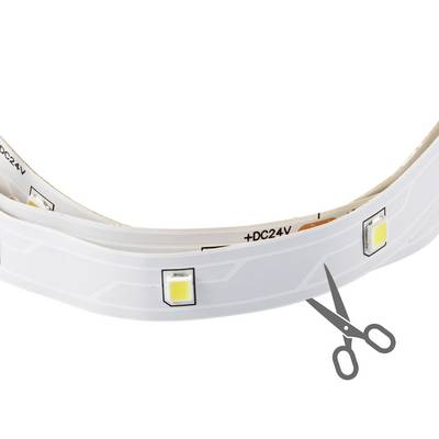 LED strip with scissors symbol; indicates that the strip can be cut at the marked points.