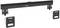 A black TV mounting rail with centimetre markings and two removable brackets. Ideal for wall-mounting televisions.