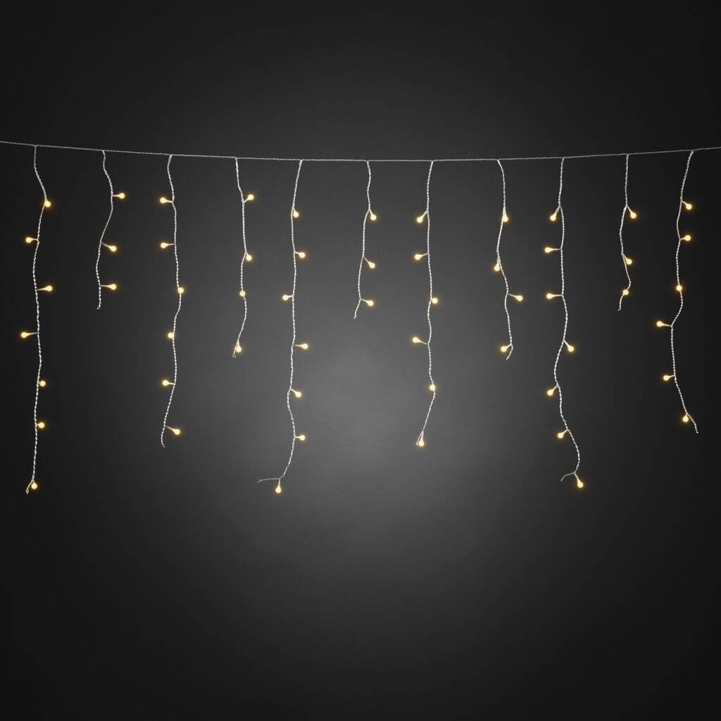 Konstsmide LED curtain lights Outside 200 LED (monochrome) Amber Selectable light colour, Timer, dimmable, incl. twiligh-1