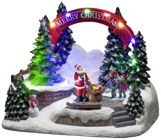 Konstsmide 4244-000 Santa Claus and child Multi-colour LED (monochrome) Multi-coloured incl. switch, incl. tunes