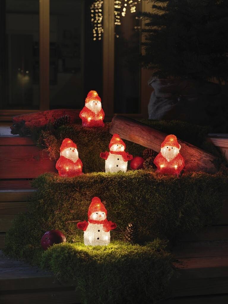 Konstsmide 6254-103 Acrylic figurine EEC: G (A - G) Snowmen 5-piece set Warm white LED (monochrome) Warm white-2