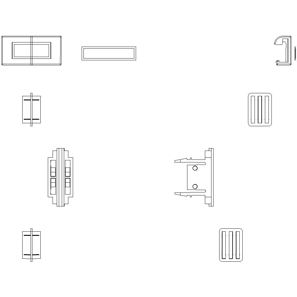 Layout of an electrical wiring system with various connectors and terminals, depicted in a schematic overview.