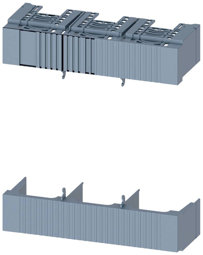A grey cable trunking system with a removable top cover and partition dividers, suitable for structured cable management in electrical cabinets.