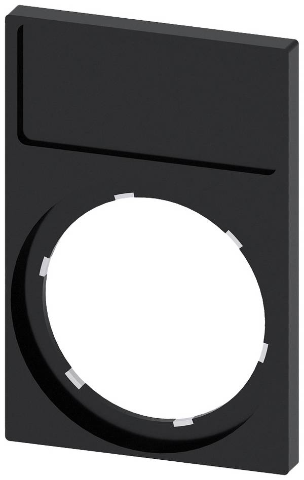 Siemens 3SU1900-0AN10-0AA0 3SU19000AN100AA0 Label plate + anti-twist safeguard (W x H) 27 mm x 12.5 mm  Black 10 pc(s) Piece