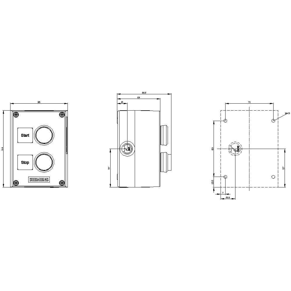 Siemens 3SU1802-0AP00-2AB1 Controller Enclosure 1 Pc(s) | Conrad.com