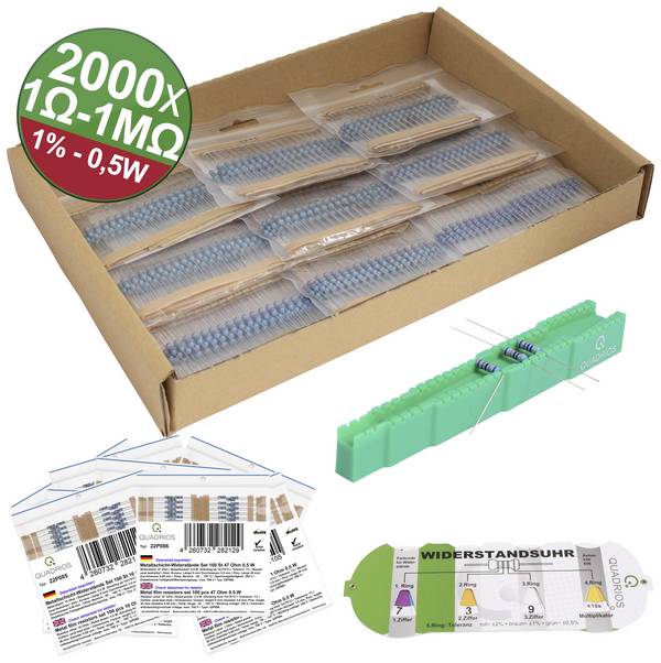 Quadrios 23P130 23P130 Metal film resistor Axial lead 0411 0.5 W 1 % 2000 pc(s)