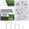 'Screw Hook Assortment, Steel, White' Contains 55 Pieces: Screw hooks in various sizes with matching wall plugs, ideal for DIY needs.