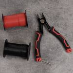 Stranded hook set 0.5 mm² red/black 2x 25 m with side cutter