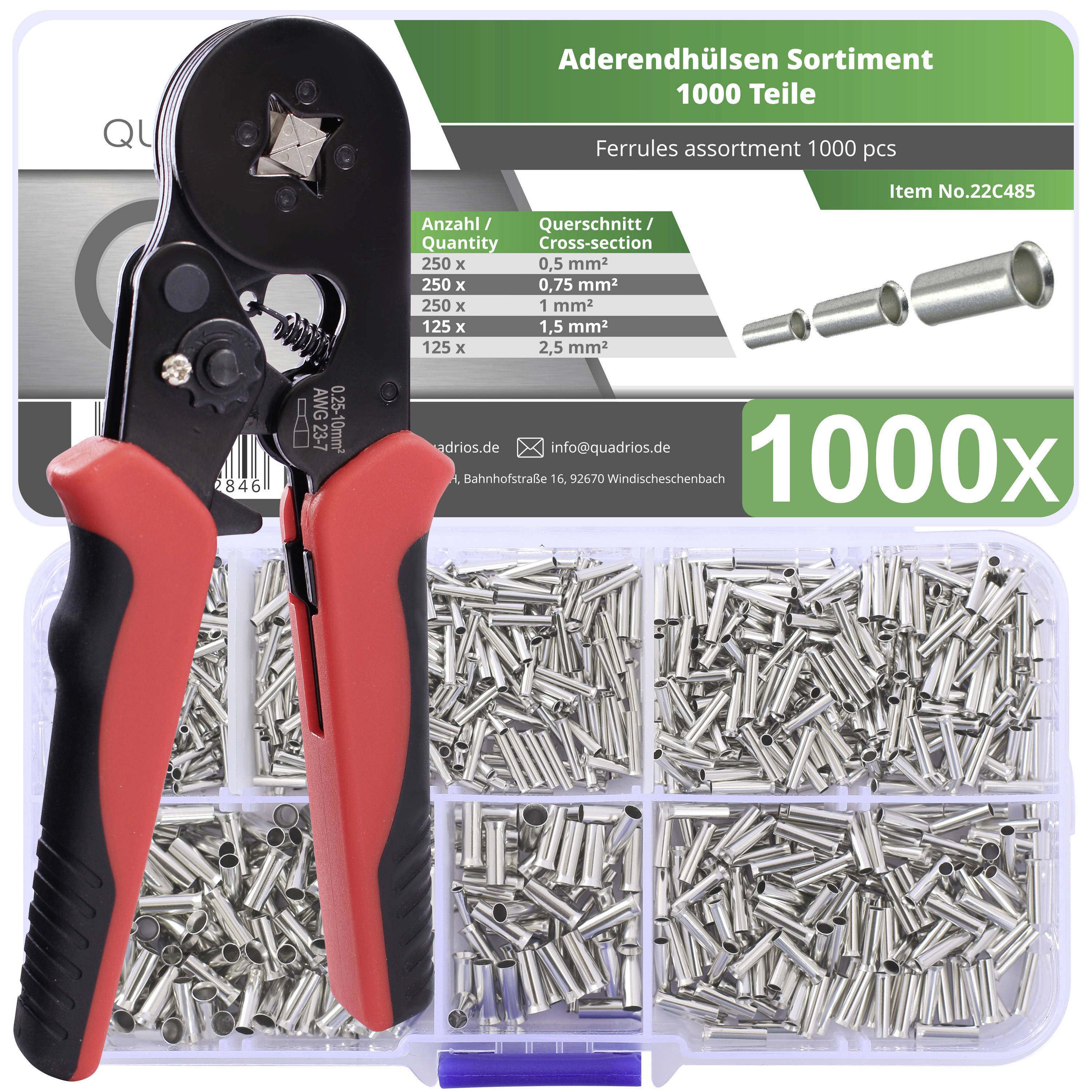Quadrios 23T034 Ferrule set Not insulated 1 Set