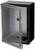 A black plastic box with a transparent hinged lid. Suitable for storing or protecting electronic devices.