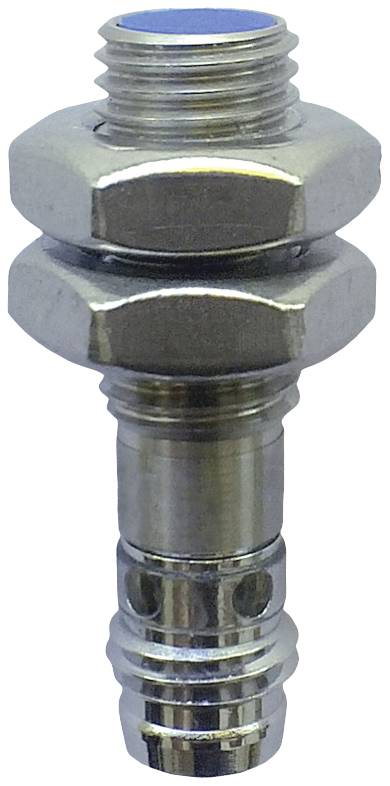 Metallic quick-release connector with threaded end, polished surface, suitable for compressed air and fluid systems.