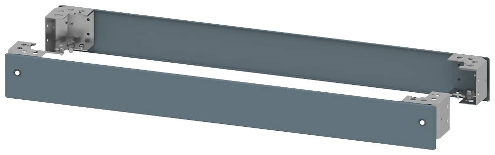 Metallic construction component in rectangular form, consisting of a blue beam with silver end pieces.