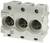 Three-pole fuse holder by Siemens, model 5SG5 702, rated for 63A with a voltage range of 400V AC and 250V DC.