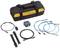 Maintenance kit with cables, adapters, and tool bag for network analysis and repair.