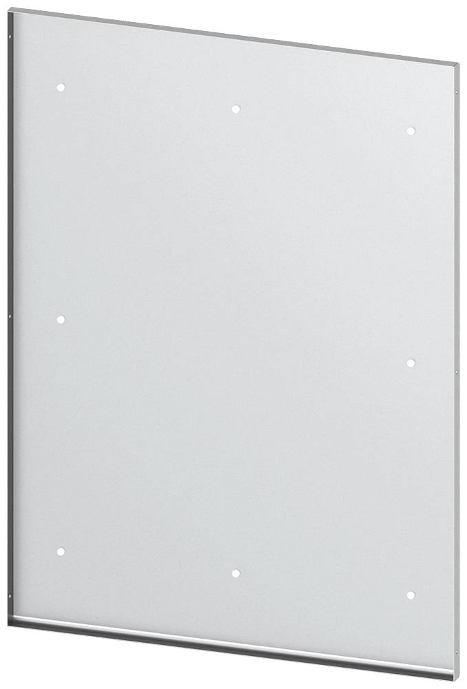 A blank transparent acrylic plate with pre-drilled holes for wall mounting.